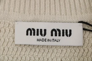 Miu Miu Red & Blue Ribbed Trim Cotton Zip-Up Jacket Brand label