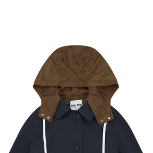 Miu Miu Single-Breasted Glossy Trench Coat