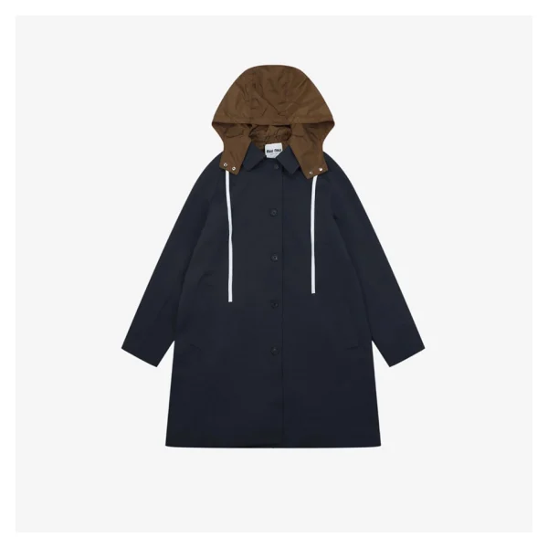 Miu Miu Single-Breasted Glossy Trench Coat Front view
