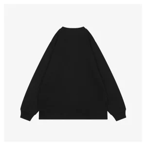 Miu Miu Tonal Beaded Logo Embroidered Sweatshirt Black Back view
