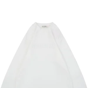 Miu Miu Tonal Beaded Logo Embroidered Sweatshirt White