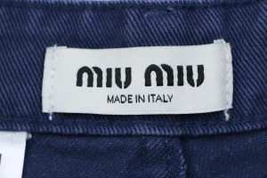 Miu Miu Washed Blue Workwear Pants Brand label