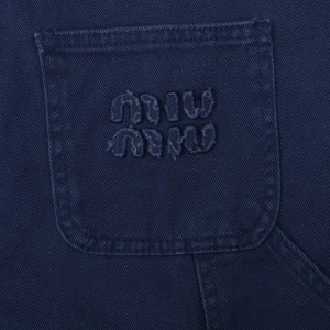 Miu Miu Washed Blue Workwear Pants Brand