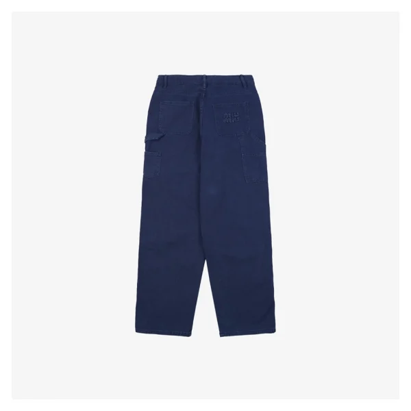 Miu Miu Washed Blue Workwear Pants Back view
