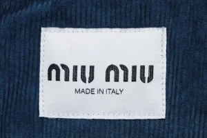 Miu Miu Washed Corduroy Padded Jacket Brand label