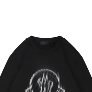 Moncler 3D Puff Logo Print Crewneck Sweatshirt Black