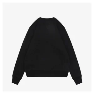 Moncler 3D Puff Logo Print Crewneck Sweatshirt Black Back view