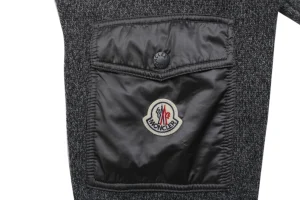 Moncler Arm Pocket Crewneck Wool Blend Sweater Pocket