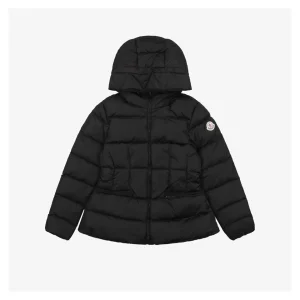 Moncler Avoce Short Slim-Fit Hooded Down Jacket Black Front view