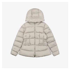 Moncler Avoce Short Slim-Fit Hooded Down Jacket Grey Front view