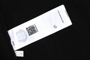 Moncler Color-Block High Neck Arm Patch Knit Sweater Black Wash label