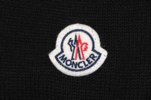 Moncler Color-Block High Neck Arm Patch Knit Sweater Black Brand