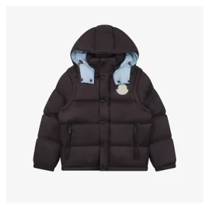 Moncler Cyclone Detachable Sleeve Hooded Down Jacket Front view