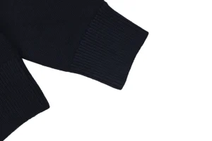 Moncler Graffiti Red Logo Embroidered Crewneck Knit Sweater Cuff