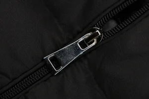 Moncler Hede Hooded Lightweight Down Jacket #506 Black Zipper puller