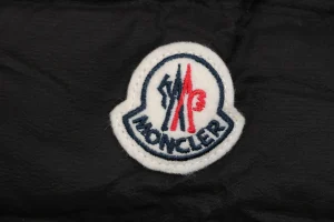 Moncler Hede Hooded Lightweight Down Jacket #506 Black Brand label