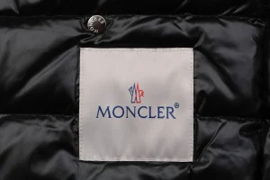 Moncler Hede Hooded Lightweight Down Jacket #506 Black Brand label