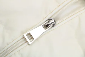 Moncler Hede Hooded Lightweight Down Jacket #506 White Zipper puller