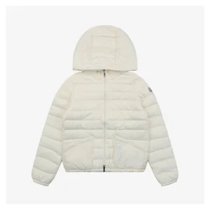 Moncler Hede Hooded Lightweight Down Jacket #506 White Front view