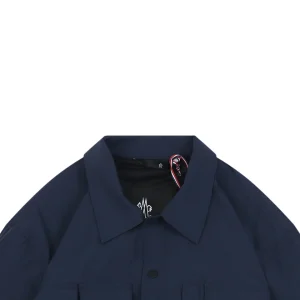 Moncler Multi-Pocket Utility Detachable Sleeve Jacket Blue