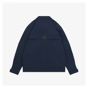 Moncler Multi-Pocket Utility Detachable Sleeve Jacket Blue Back view