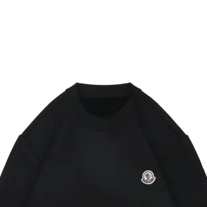 Moncler Small Logo Crewneck Sweatshirt Black