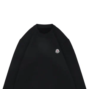 Moncler Small Logo Crewneck Sweatshirt Black