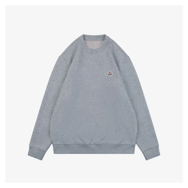 Moncler Small Logo Crewneck Sweatshirt Grey Front view