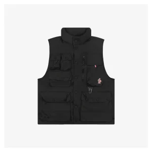 Moncler Tongass Utility Down Vest #MX-33 Black Front view