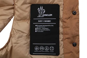 Moncler Tongass Utility Down Vest #MX-33 Brown Brand label