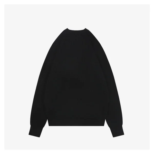 Mxxcler Tricolor Ribbed Collar Crewneck Knit Sweater Back view