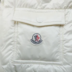 Moncler Vouyere Maya 2 Hooded Down Jacket #510 White Pocket