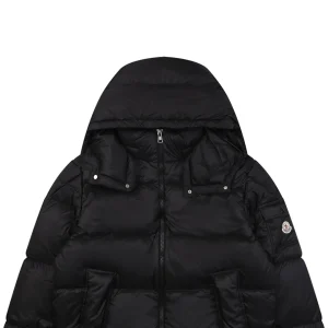 Moncler Vouyere Maya 2 Hooded Down Jacket #510 Black