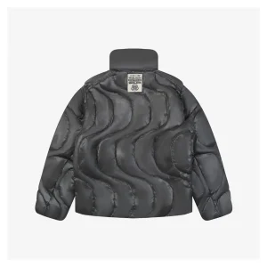 Moncler x Palm Angels Haunani Stand Collar Down Jacket Grey Back view