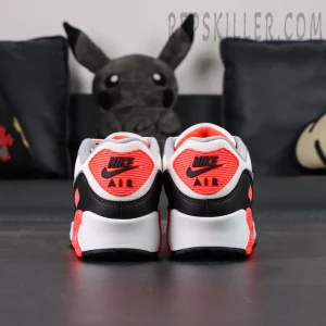 Nike Air Max 90 Infrared 2020 back view showing Infrared heel logo