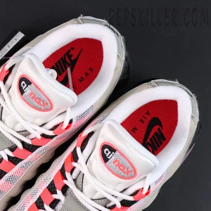 Interior view of Nike Air Max 95 Big Bubble Solar Red showing insole and Air Max branding