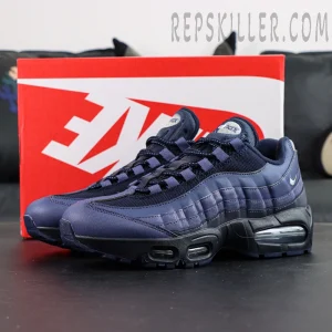 Nike Air Max 95 OG Sanded Purple displayed with original shoe box