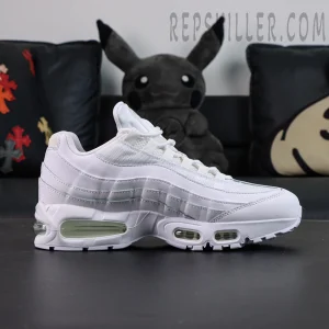 Nike Air Max 95 OG White Pure Platinum full side profile on display