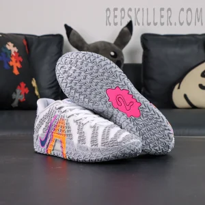 Nike Ja 3 EP “Light Show” outsole view showing full-length traction pattern and pink logo detail