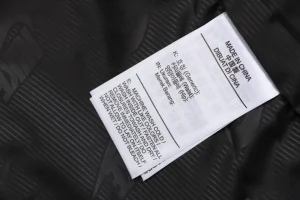 Nike Swoosh Stand Collar Down Jacket Black Wash label