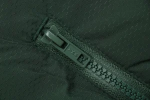 Nike Swoosh Stand Collar Down Jacket Green Zipper puller