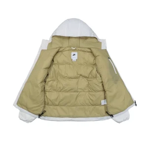 Nike Windrunner Diagonal Quilted Hooded Down Jacket White Lining