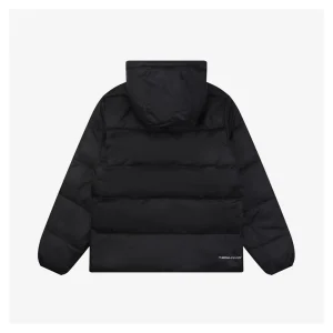 Nike Windrunner Diagonal Quilted Hooded Down Jacket Black Back view