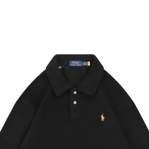 Ralph Lauren Embroidered Pony Double-Fleece Polo Shirt