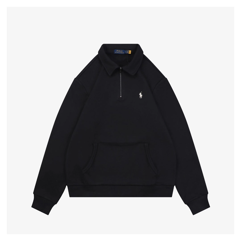 Ralph Lauren Pony Logo Half-Zip Polo Sweatshirt Front view