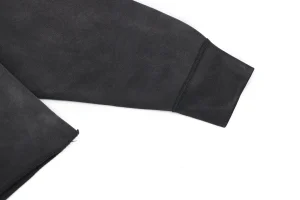 Saint Michael Anarchy Madonna Distressed Printed Hoodie Cuff