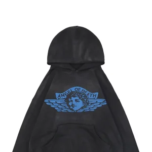 Saint Michael Angel Rebirth Vintage Distressed Graphic Hoodie