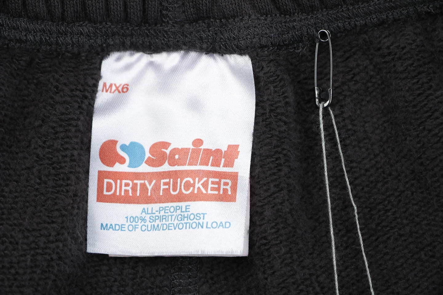 Saint Michael Angel Rebirth Vintage Distressed Print Sweatpants Brand label