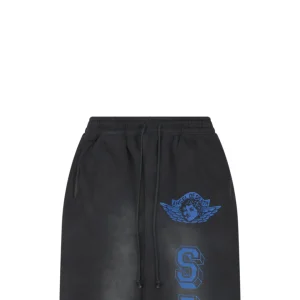 Saint Michael Angel Rebirth Vintage Distressed Print Sweatpants