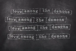 Saint Michael Blue Logo Barrage Graphic Hoodie Back Print